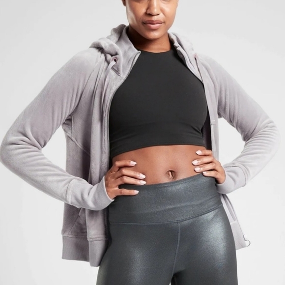 Athleta Triumph Hoodie In Double Cozy Karma in Norwegian Grey - Picture 2 of 16